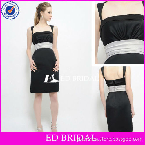 Ball Gown Strap Short Satin Fashionable Korean Cocktail Dress